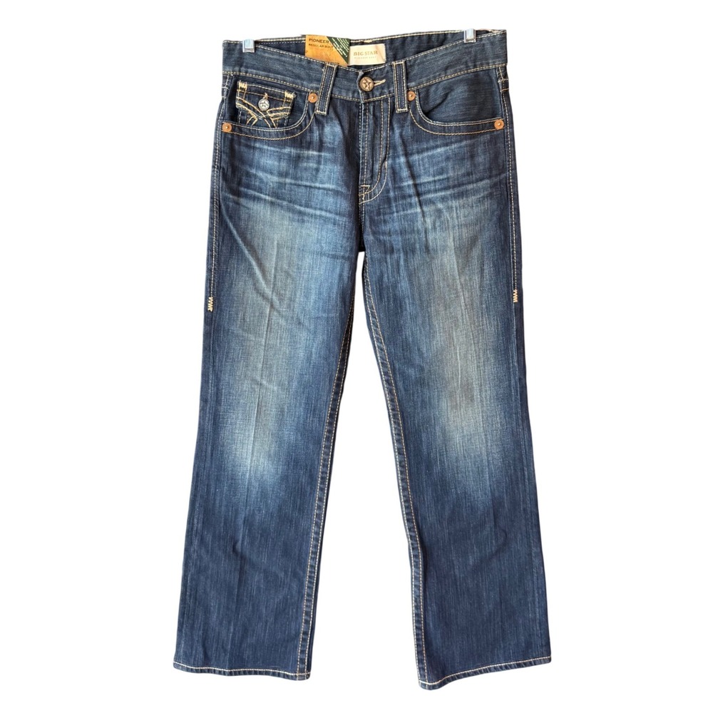 Big Star Pioneer Bootcut Jeans Mens 31R Dark Wash Denim New With Tag